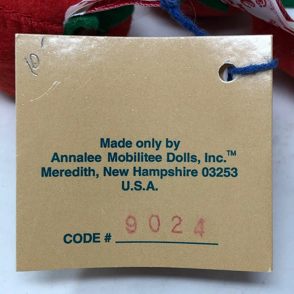 Vintage Annalee Dolls 1994 Tomatoes Red Felt Plush Fruit Ornament Set of 3